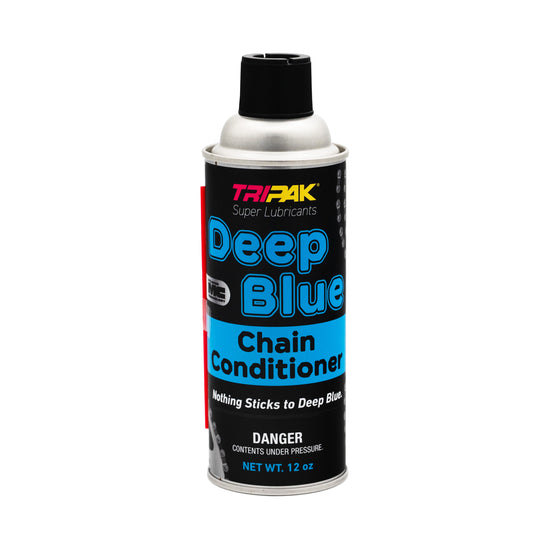 Can of Deep Blue Chain Conditioner stacked on a white background
